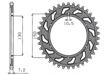 Zębatka tylna 300 42 yamaha tdm 900 '02-'13 (jtr300.42) (łańc. 525) (30042jt)