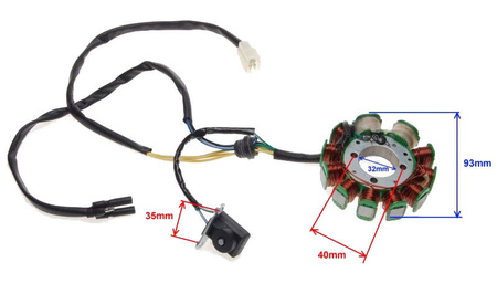 Stator iskrownik 11 cewek do ATV Loncin 200