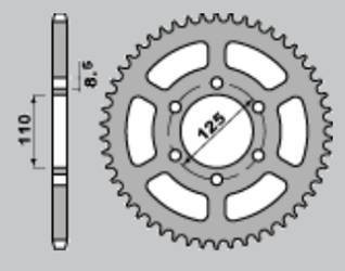 Zębatka tylna 1514 51 gilera 350 85-89 (610-51)