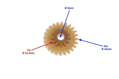 Koło napędu dozownika oleju pośrednie podwójne AM6