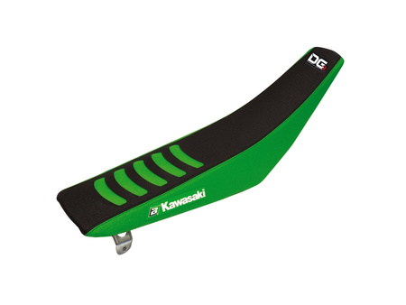 Pokrowiec/poszycie na siedzenie kawasaki kxf 250 '21-'23, 450 '19-'23, double grip 3, kolor zielony/ czarny