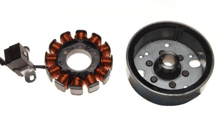 Stator iskrownik 12 cewek + koło magnesowe