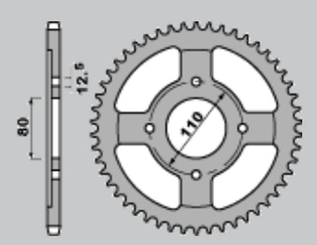 Zębatka tylna 284 39 (284-39) (jtr284.39) honda cb 750/1100 '79-'89
