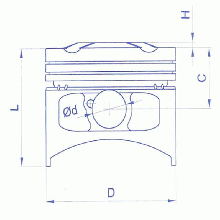Tłok kuty meteor yamaha yz 250f 08-13 sprężanie 13,9:1 (76,96) 2 pierścienie sel. B