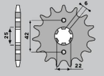 Zębatka przednia 278 15