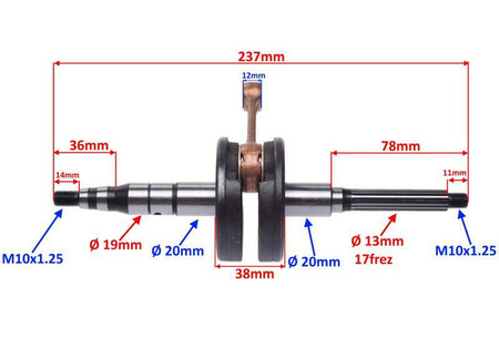 Wał korbowy do Yamaha Jog 50 D10