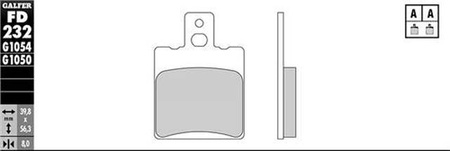 Klocki hamulcowe kh47 półmetaliczne (grubość 8,0mm)