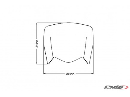 Szyba Sportowa Puig Do Yamaha Tenere 700 19-23 Mocno Przyciemniona