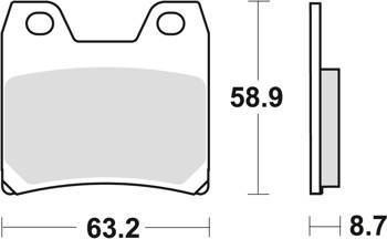 Klocki hamulcowe kh348 sinter street yamaha fzs 1000 fazer 01-05, x1300 02-16, tył (promocja)