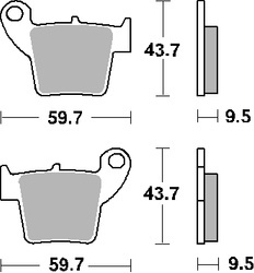 Klocki hamulcowe kh346 street ceramic kolor czarny pasuje do: honda cr/crf tył