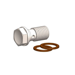 ŚRUBA KRÓTKA BANJO BOLT M10X1,25 Z PODKŁADKAMI