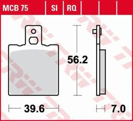 Klocki hamulcowe kh47 organic aprilia af-1 / et 50 87-90, af-1 125 88-92, rs 250 95-02, yamaha szr 660 95-98, tył