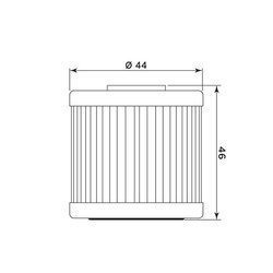 Filtr oleju kymco 400i xciting (12-14) (hf568) (50)