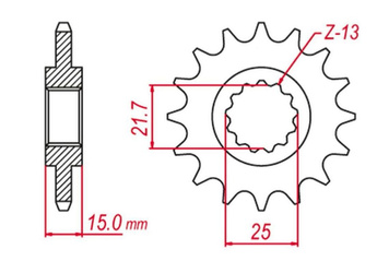 Zębatka przednia 2084 15 ktm 50 exc '96-'03, 85 sx '07-'22, 105 sx '07-'10, husqvarna 85 tc '14-'21, (jtf1907.15)
