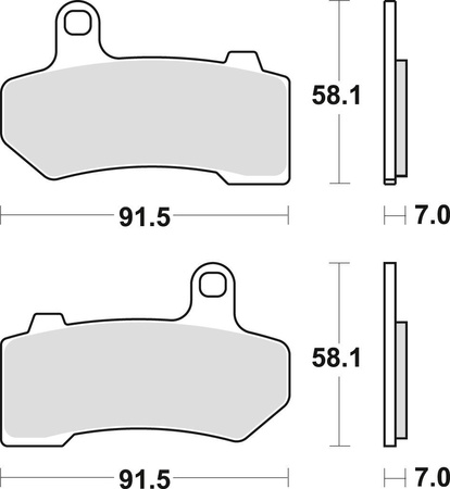 Klocki hamulcowe kh409 sinter street harley-davidson 1130 / 1250 / 1584 / 1690 / 1750 / 1800 / 1870 / 1923 06-21,tył