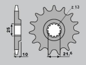 Zębatka przednia 521 15 kawasaki z 900, z 1000a (521-15) (jtf521.15)