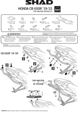 Stelaż kufra tylnego Shad do Honda CBR 650 R