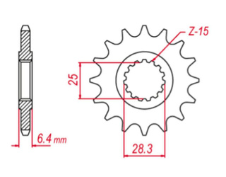 Zębatka przednia 2168 14 (216814) yamaha yfz 450 '09-'19, yfm 700 raptor '06-'19 (jtf1592.14) (łańc. 520)