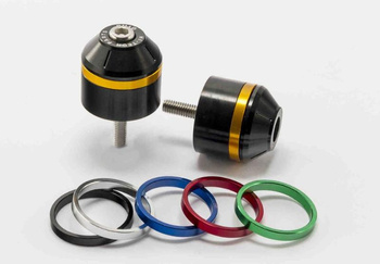 Ciężarki / Końcówki Kierownicy Krótkie Z Pierścieniami Puig Do Suzuki Czarne