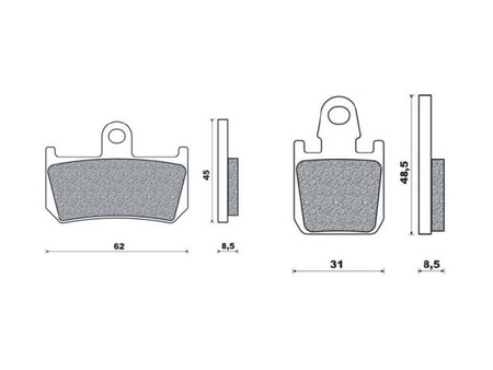 Klocki hamulcowe kh442/4 spiek metaliczny (złote) yamaha (ft 4118)