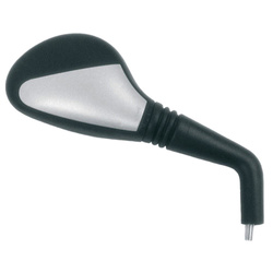 Lusterko prawe, średnica gwintu 8mm, strona lewa, kolor czarny/srebrny mbk yq, yamaha yq 50/100 1997-2006 (ey468d)