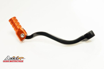 Dźwignia zmiany biegów ktm sx/exc125 '98-'15, sxf250 '13-'15, sxf350 '11-'15, sxf450 '07-'12, exc200 '01-'16 alu kol. czarny, końc. pomarańczowa