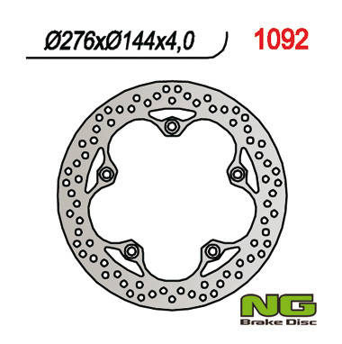 Tarcza hamulcowa przód honda cbf 250 '04-'09, cbr 125r '12-'17 (276x144x4) (5x10,5mm)