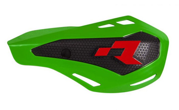 2022 osłony rąk (handbary) hp1 kolor zielony (z mocowaniami z osłonami pomp sprzęgła i hamulca nissin)