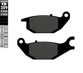 Klocki hamulcowe kh343 półmetaliczne honda cbr125 '04-'10, xl125v varadero '01-'11 (tył)
