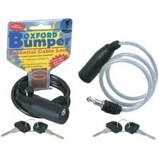 Linka zabezpieczająca bumper z zamknięciem, 0,6m x 6mm kolor srebrny (do zabezpieczania kasków, odzieży)