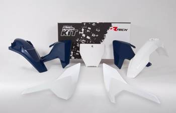 Komplet plastików husqvarna tc 125 '16-'18 kolor oem (biały niebieski) (z tablicą) (hu616e999)