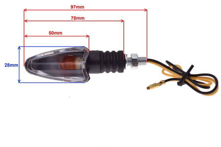 Kierunkowskaz lewy przód czarna obudowa 12V10W
