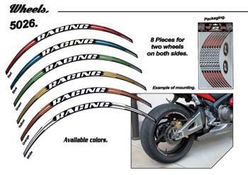 Taśma ozdobna na felgi racing kolor niebieski (wypukła)