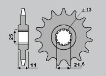 Zębatka przednia 580 17 yamaha fzr 1000/ fz6/ r6 (jtf580.17)