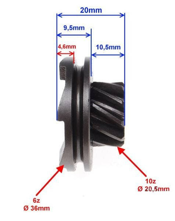 Koło rozrusznika do skutera 2T Keeway Barton Zipp Romet