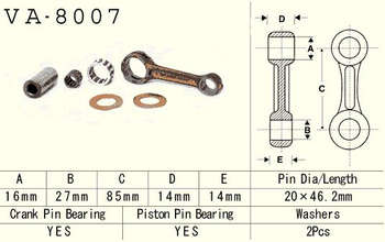 KORBOWÓD KAWASAKI KX 60 (KX60) '85-'04, KX 65 (KX65) '00-'24, SUZUKI RM 60 '03, RM 65 '03-'05 (VA8007) (MADE IN JAPAN)