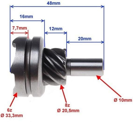 KOŁO ROZRUSZNIKA ZĘBATKA TRYB SKUTERA 4T 8 ZĘBÓW