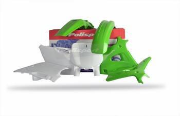 Komplet plastików kawasaki kx 125/250 '96-'98 w zestawie tablica przednia (8677000001) kolor zielony oem
