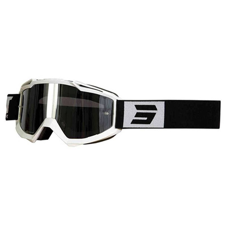 Gogle Shot Iris Fashion czarny/biały szybka srebrne lustro + przeźroczysta
