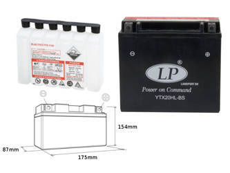 Landport akumulator ytx20hl-bs 12v 18ah 175x87x155 bezobsługowy - elektrolit osobno (2) ue2019/1148
