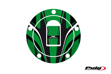 Osłona wlewu paliwa puig do kawasaki 2000-2005 (wzór radikal) zielona