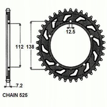 Zębatka napędzana aluminiowa sunstar sunr5-4483-42