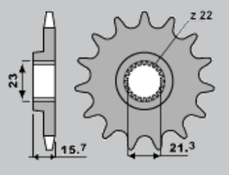 zębatka przednia 441/14z. yamaha xt 600 '89-'98, xtz 660 '91-'98 (-1)