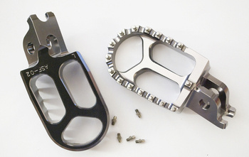 Podnóżek kierowcy kawasaki kxf 250/450 '06-'14 kolor szaro-stalowy (2szt) aluminiowy