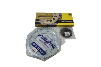 ZESTAW NAPĘDOWY SUZUKI GSR 750 / ABS 11-16 PLUS ZŁOTY (17/42/112) (DO 1100XW RING) (SUN40417/SUN1-4499-42/SS525RRR1-112G) - ZASTĘPUJE K525RTG069 - MADE IN JAPAN - OFERTA SPECJALNA