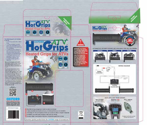 Manetki podgrzewane essential atv/quad z panelem sterującym do kierownicy 22mm (el)