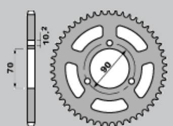 Zębatka tylna 239 45 honda 80 (239-45) (jtr239.45) (łańc.420)