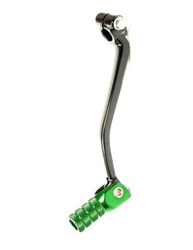 Dźwignia zmiany biegów kawasaki kx 65 '00-'18 aluminiowa kolor czarny, końcówka zielona