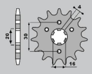 Zębatka przednia 517 15 kawasaki kmx 125 '86-'03 (+1)