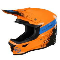 Kask enduro junior dziecięcy Shot Furious Roll Kid pomarańczowy/niebieski/czarny połysk